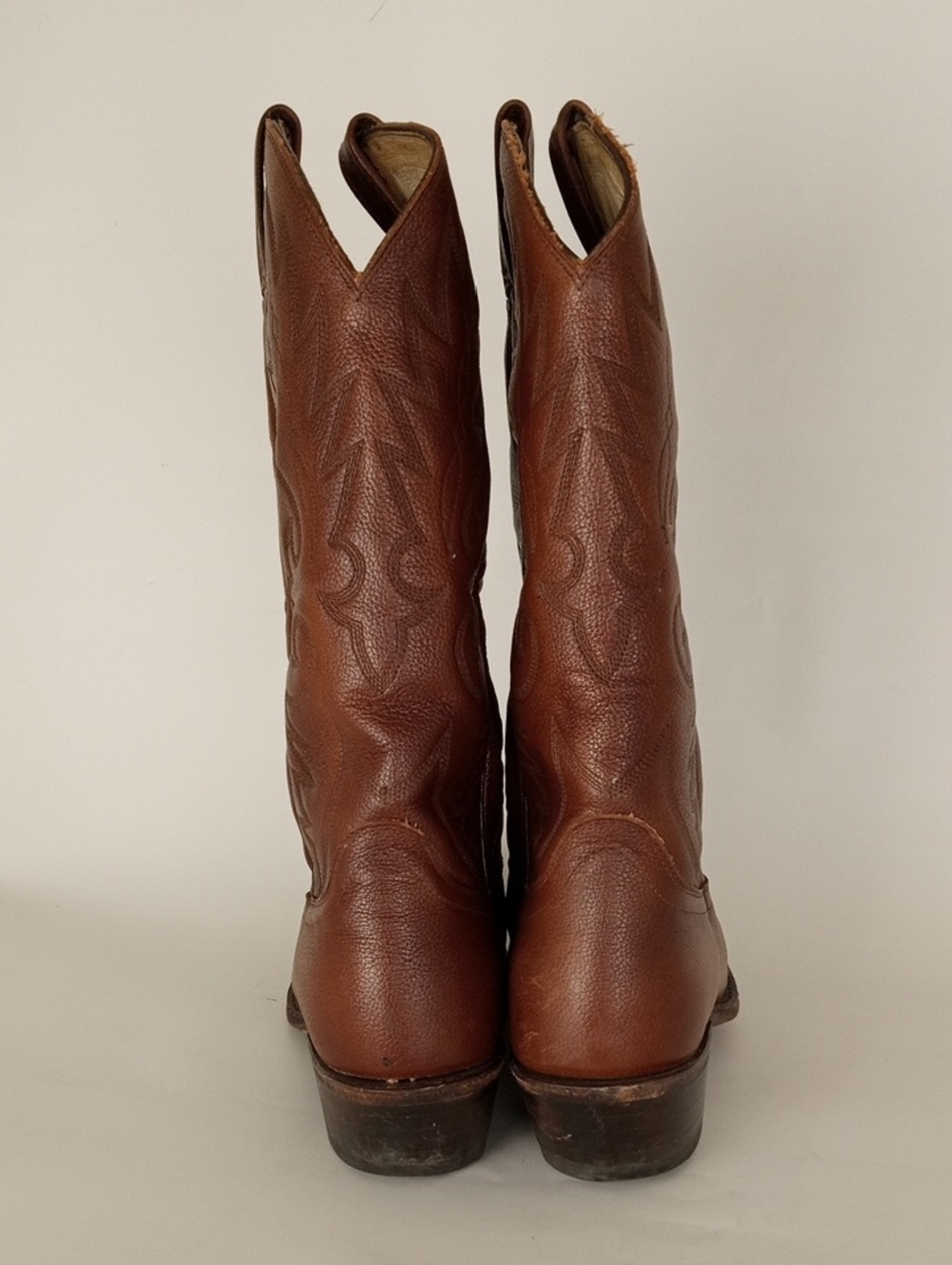 Dan Post Cowboy Boots Cognac Brown Leather Western Mens Size 7 - Picture 7 of 10